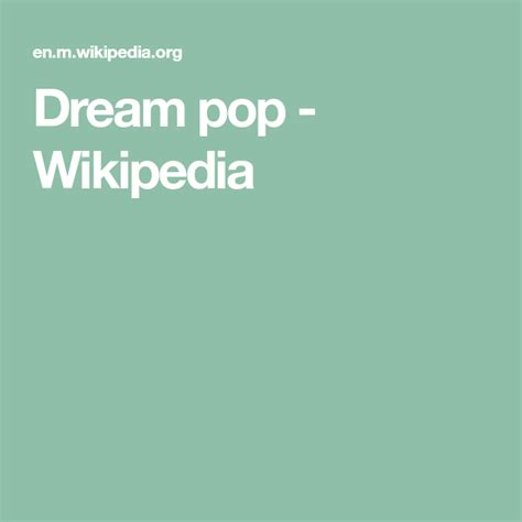 dream pop wiki|dream pop examples.